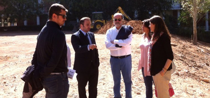 Jaime Carnicero y Ana Manzano se interesan por el estado de ejecución del Jardín de las Torres