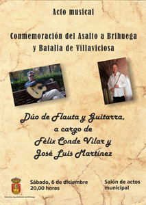 Dúo de Flauta y Guitarra para conmemorar el Asalto a Brihuega y Batalla de Villaviciosa