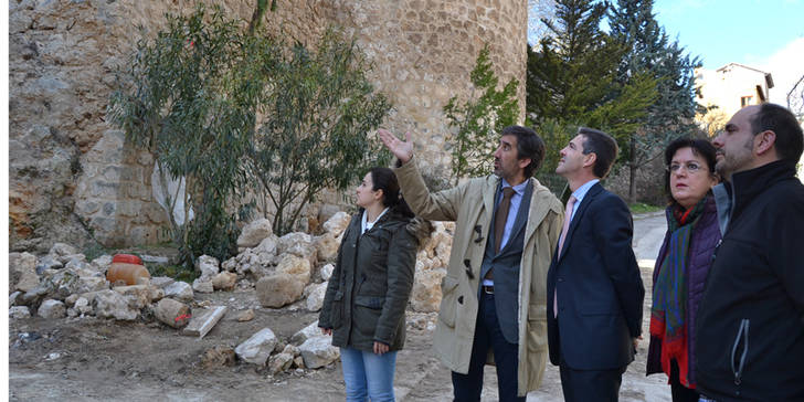 A punto de concluir las obras de restauración del lienzo norte del Castillo de la Piedra Bermeja de Brihuega
