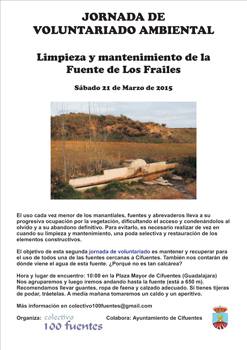 Jornada de voluntariado en la Fuente de los Frailes de Cifuentes