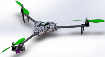 Un vehículo aéreo volador no tripulado tipo tricoptero