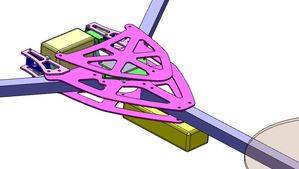 Un vehículo aéreo volador no tripulado tipo tricoptero
