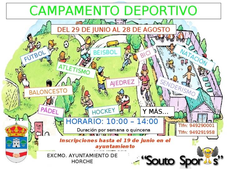 Horche abre el plazo de inscripción para los campamentos urbanos