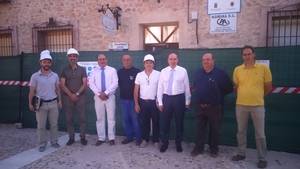 Firmada el acta de replanteo para la demolición del antiguo Ayuntamiento de Palazuelos