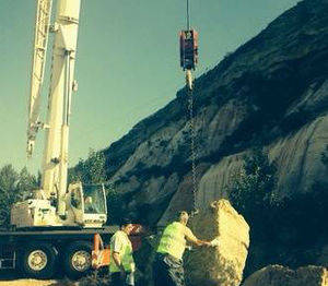 La Diputaci&#243;n soluciona el posible desprendimiento de varias rocas de hasta 7.000 kilos en Somolinos