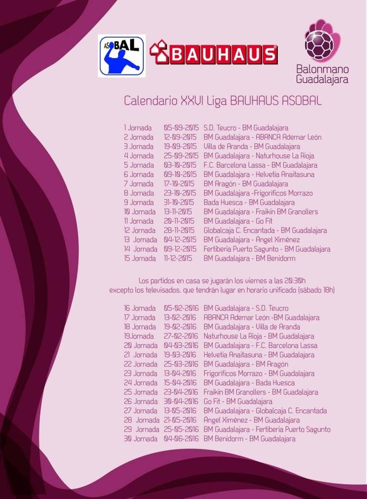 Ya se conoce el calendario de la Liga BAUHAUS ASOBAL