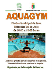 Este miércoles, clase de Aquagym en la Piscina municipal de Quer