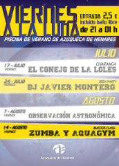 El programa 'Viernes a la luna' de Azuqueca se despide con una clase magistral de zumba y aquagym
