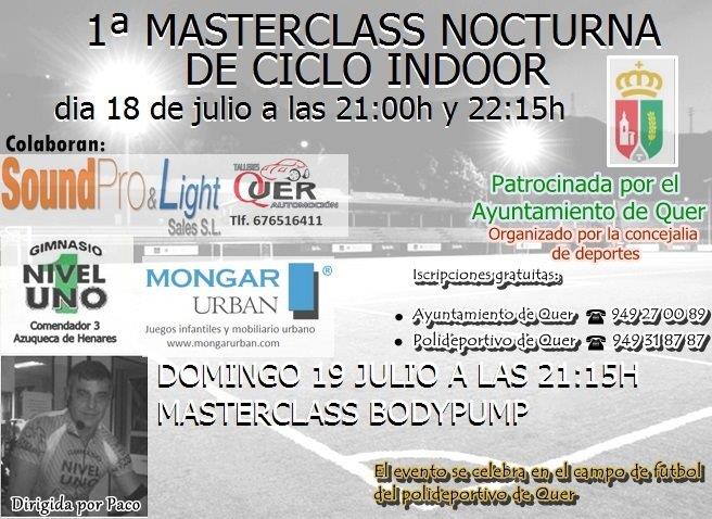 Este fin de semana, Masterclasses nocturnas de Ciclo Indoor y Bodypump en Quer