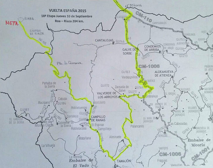 Tamajón, escenario de la lucha Arru vs Purito para hacerse con la Vuelta 2015