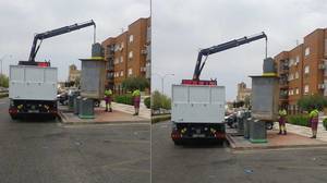 Comienzan los trabajos previos para la adecuación y reparación de los contenedores soterrados en Guadalajara