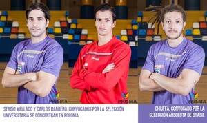 Barbero, Mellado y Chiuffa del BM Guadalajara, concentrados con sus selecciones
