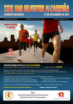 Este viernes, se abre la inscripción en la XXIX San Silvestre Alcarreña de Azuqueca