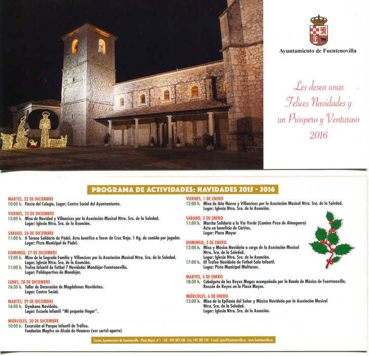 Las navidades de Fuentenovilla, más solidarias que nunca en 2015-2016