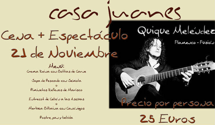 Concierto de Quique Menéndez en Uceda el próximo sábado 21 de noviembre