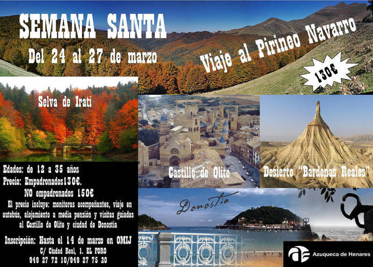 En Semana Santa, viaje al Pirineo navarro para jóvenes de Azuqueca
