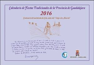 La Diputación edita el calendario de fiestas tradicionales 2016 dedicado al Viaje a la Alcarria de Cela 