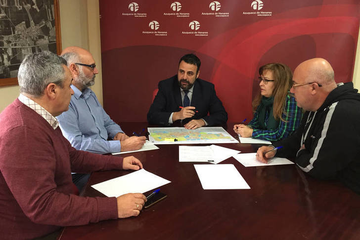 Un momento de la reunión para organizar el dispositivo de nieve. Fotografía: Ayuntamiento de Azuqueca