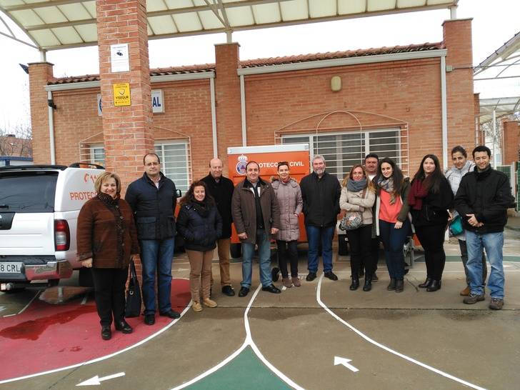 El nuevo Jefe de Protección Ciudadana visitó a la Agrupación de Protección Civil de Alovera