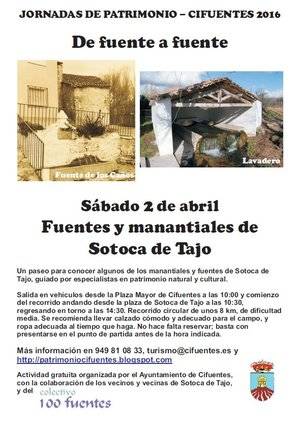 De fuente a fuente en Cifuentes, esta vez por Sotoca de Tajo