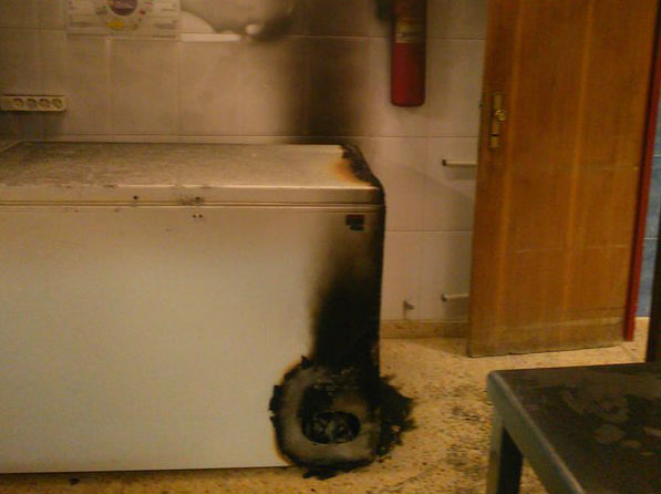 Incendio en la cocina del colegio Virgen de la Soledad de Azuqueca