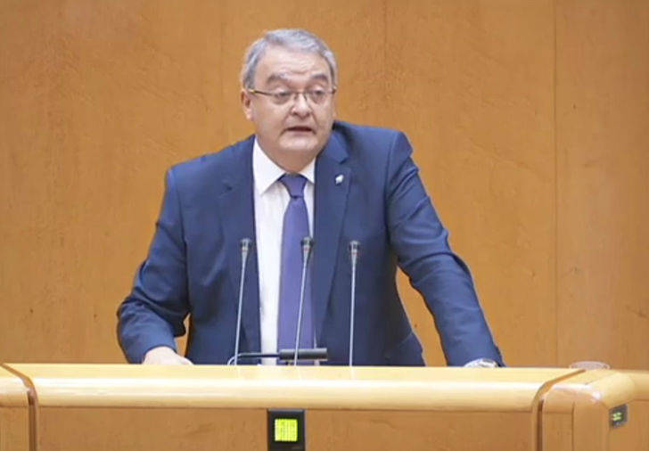 Juan Antonio de las Heras estrena en el Senado su condición de portavoz del GPP