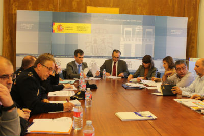 Gregorio y Román copresiden la Junta Local de Seguridad con motivo de la celebración de la Copa de Europa de Fútbol Sala de la UEFA