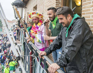 Juan Carlos, portero del Rayo Vallecano, pregon&#243; las fiestas de Marchamalo