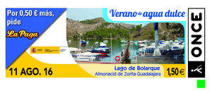 La ONCE dedica un cup&#243;n al Lago de Bolarque, en la serie Verano de Agua Dulce