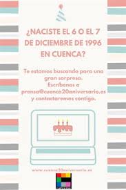 ¿Naciste en Cuenca el 6 o el 7 de diciembre de 1996?