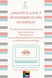 “¿Naciste en Cuenca el 6 o el 7 de diciembre de 1996?