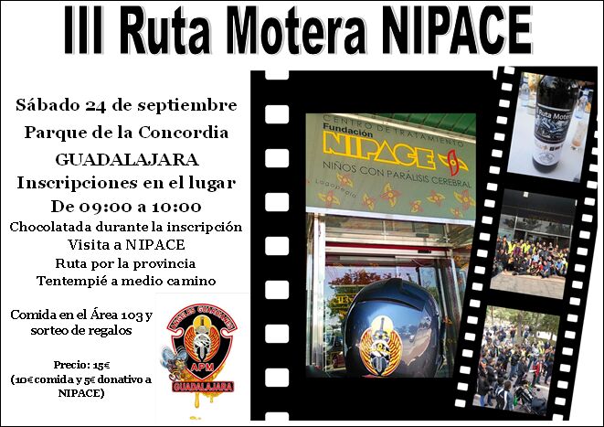 Este sábado se celebra la III Ruta Motera de los Ángeles Guardianes a favor de Nipace