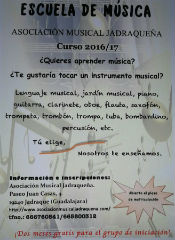 Abierto el plazo de matrículas en la Escuela de la Asociación Musical Jadraqueña