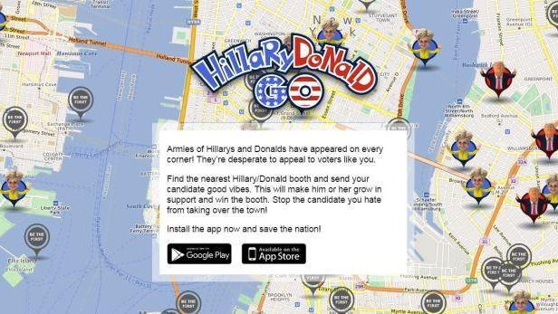 Tras 'Pokémon Go', llega 'HillaryDonald Go'