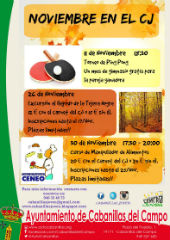 Noviembre llega repleto de actividades al centro joven de Cabanillas