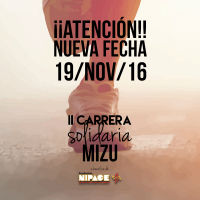 La II Carrera solidaria Mizu a favor de la Fundación Nipace se traslada al 19 de noviembre por causas meteorológicas