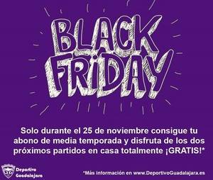 Consigue tu abono de media temporada en el Black Friday del C.D. Guadalajara