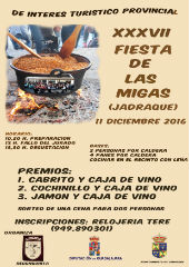 Jadraque celebrará el domingo 11 la XXXVII Fiesta de las Migas