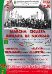 Cabanillas organiza una marcha ciclista infantil de Navidad