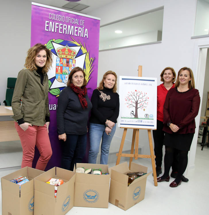 El Colegio de Enfermería recoge más de 200 kilos de alimentos para ayudar a familias desfavorecidas de la mano del Banco de Alimentos
