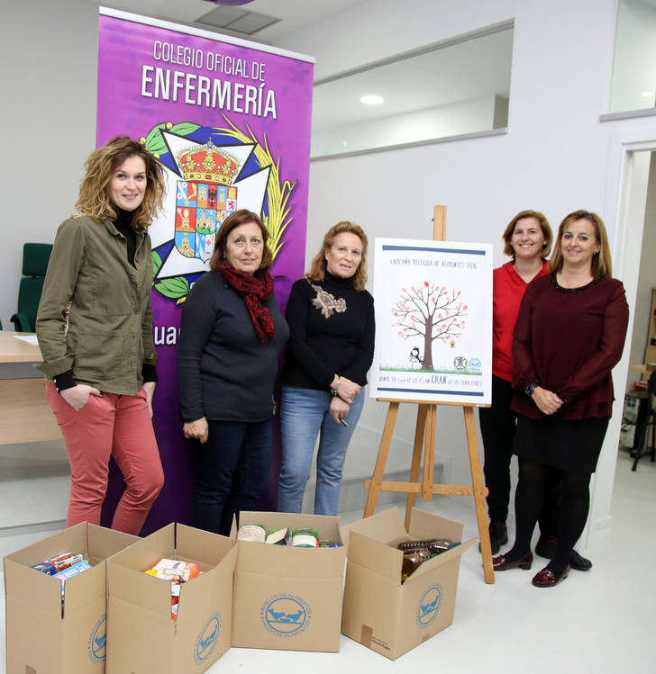 El Colegio de Enfermería recoge más de 200 kilos de alimentos para ayudar a familias desfavorecidas de la mano del Banco de Alimentos 