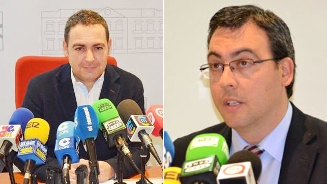 El exconcejal del PP en Alcázar de San Juan, Ángel Puente, y el presidente local del partido, Diego Ortega