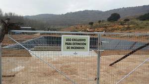Brihuega cuenta ya con una balsa de agua para ayudar a combatir los incendios en la comarca