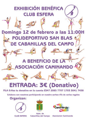Exhibición solidaria de gimnasia rítmica en Cabanillas para la “Asociación Caminando”