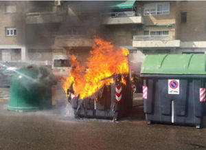 Identificados los dos autores que se han dedicado a quemar contenedores por las calles de Guadalajara