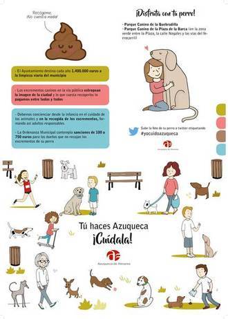 Azuqueca declara la guerra a los dueños de perros que no recogen los excrementos de sus mascotas