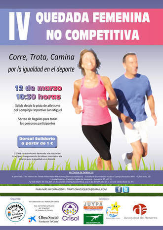 Ya se pueden retirar los dorsales para la IV Quedada Femenina No Competitiva de Azuqueca