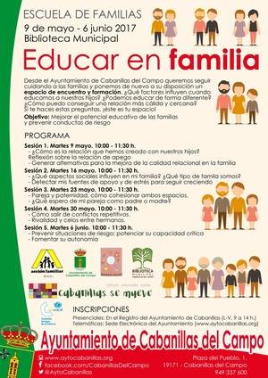Los Servicios Sociales Municipales lanzan una nueva edición de la Escuela de Familias de Cabanillas