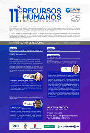 El 11º Foro de Recursos Humanos de Guadalajara, el próximo 25 de abril