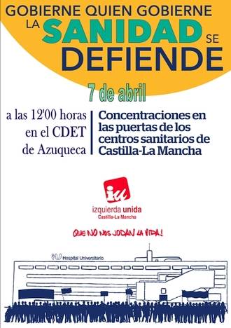 IU Azuqueca afirma que Blanco quiere boicotear la manifestación contra la gestión sanitaria de Page